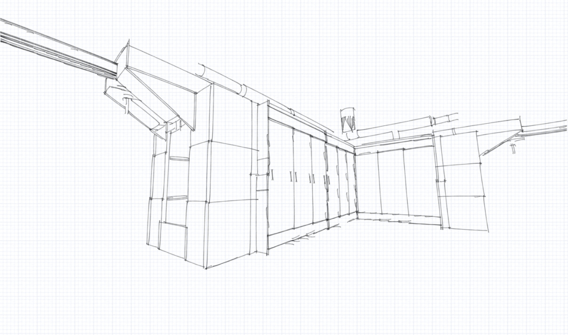 rough sketch for conveyor layout